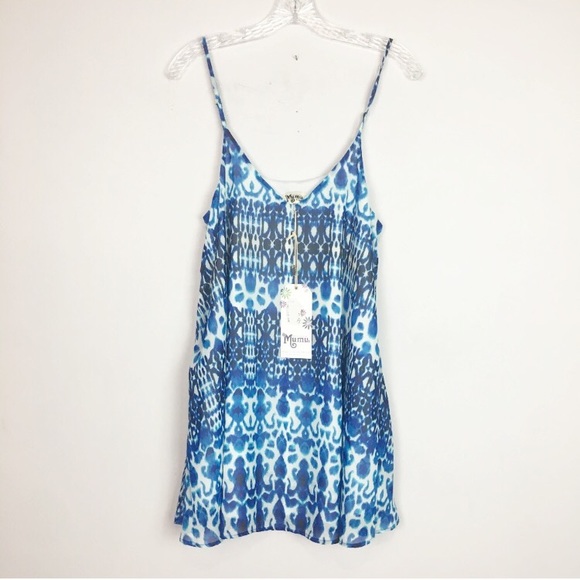 Show Me Your MuMu Tops - NWT Show Me Your Mumu blue printed tunic tank XS